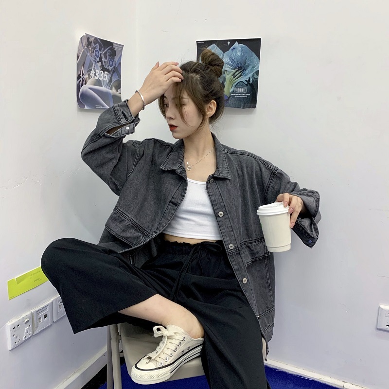 ボクシーフラップポケットデニムシャツジャケット | 詳細画像14