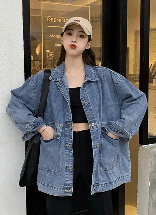 ボクシーフラップポケットデニムシャツジャケット | 詳細画像1