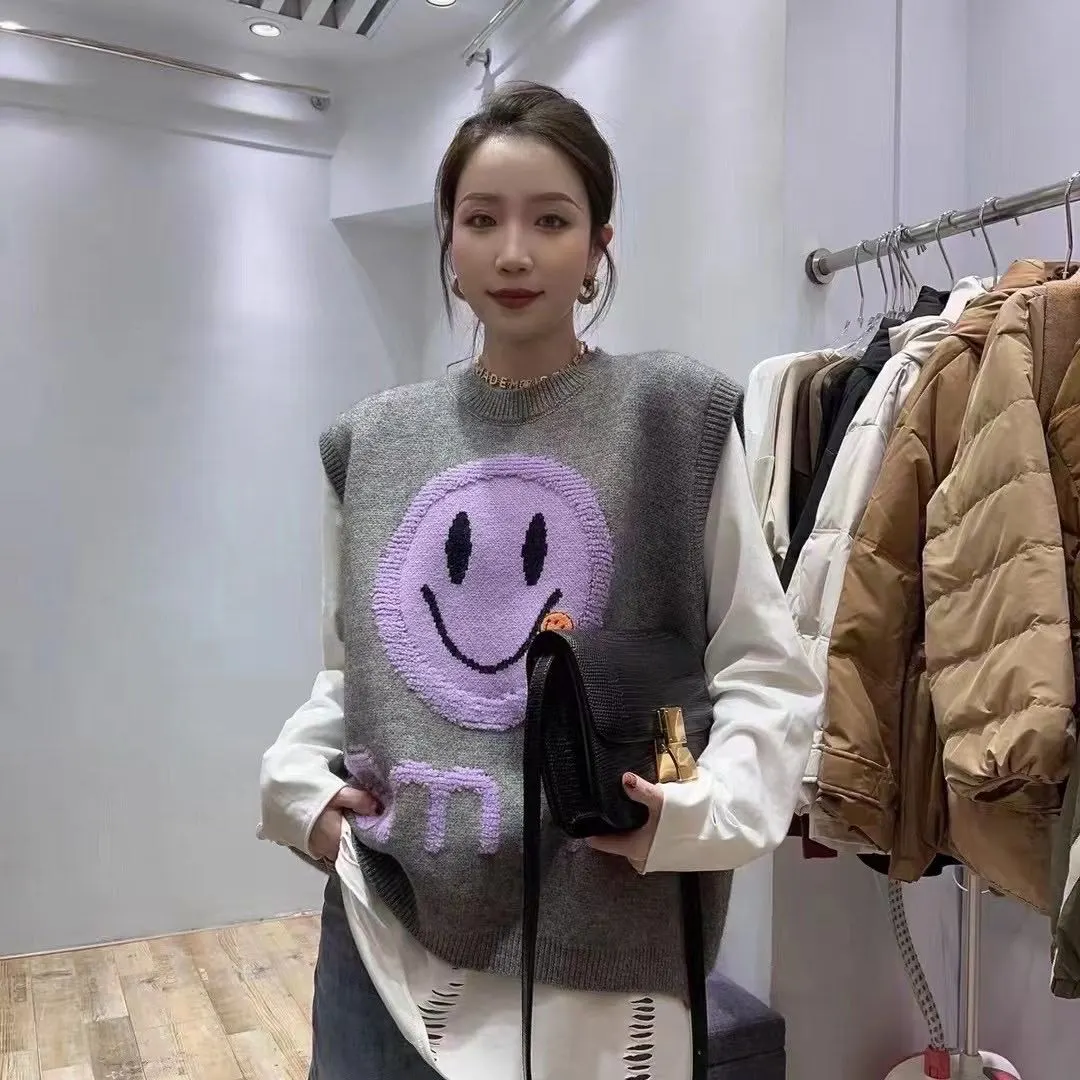 配色Smileポイントニットベスト | 詳細画像1