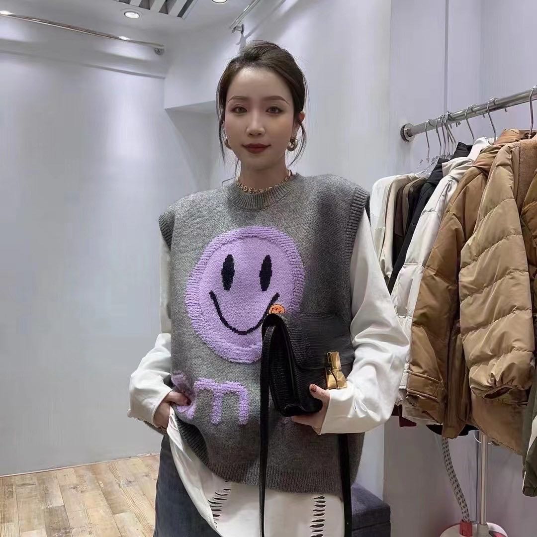 配色Smileポイントニットベスト | 詳細画像2