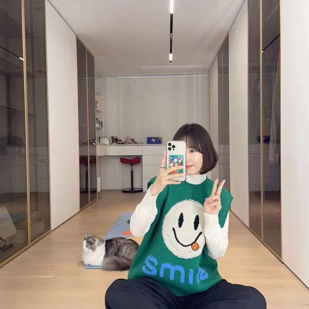 配色Smileポイントニットベスト | 詳細画像3