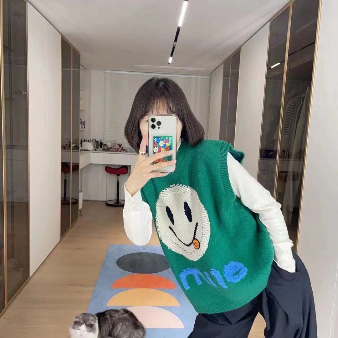 配色Smileポイントニットベスト | 詳細画像4