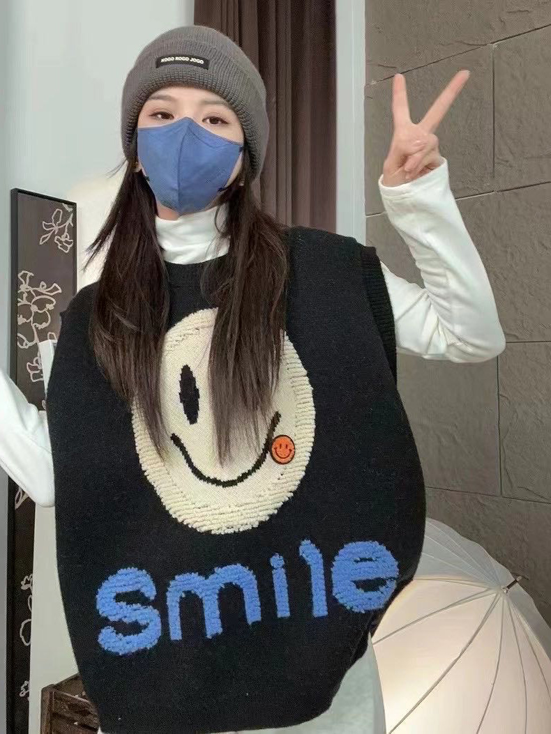 配色Smileポイントニットベスト | 詳細画像5