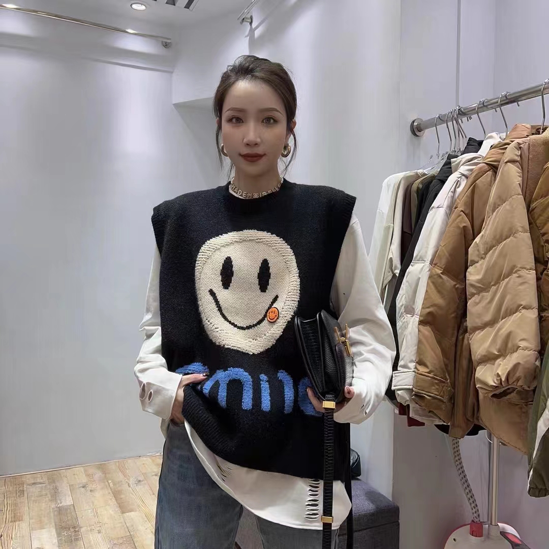 配色Smileポイントニットベスト | 詳細画像6