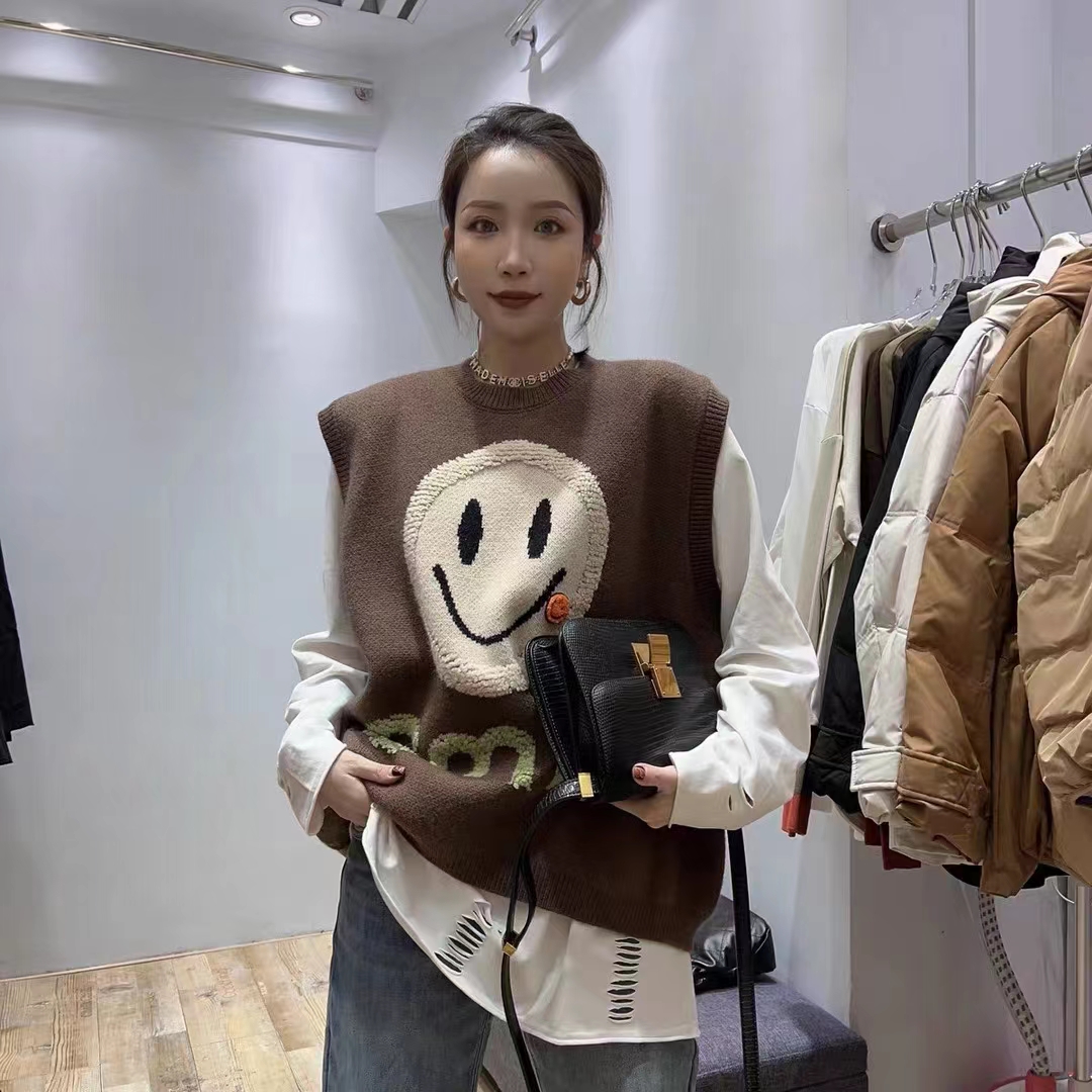 配色Smileポイントニットベスト | 詳細画像7