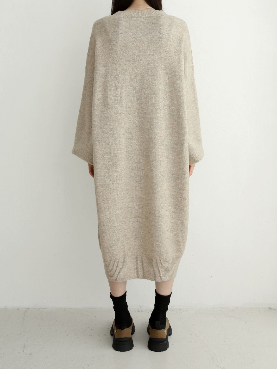 ウール混ラウンドルーズニットワンピース | 詳細画像14