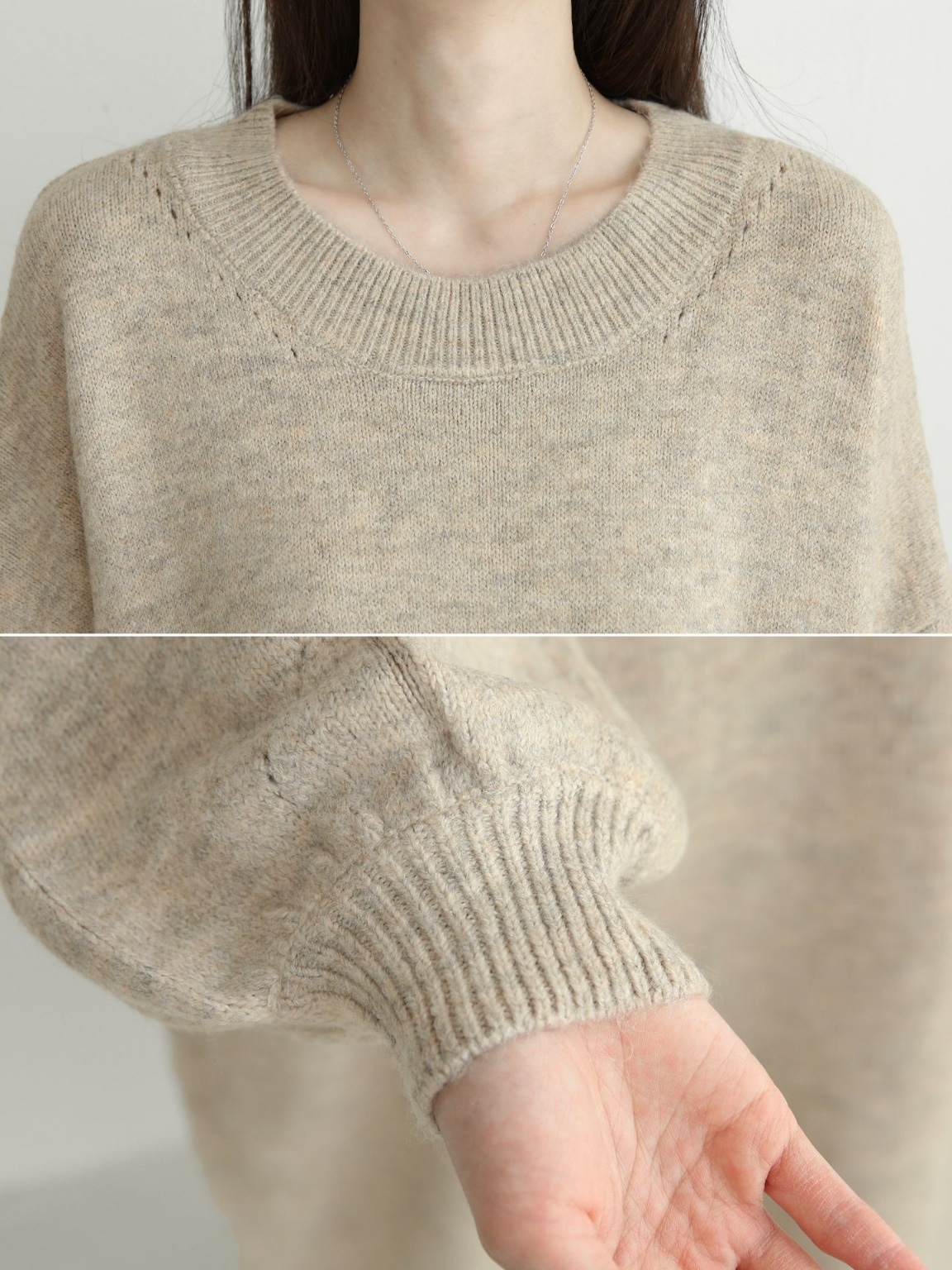 ウール混ラウンドルーズニットワンピース | 詳細画像20