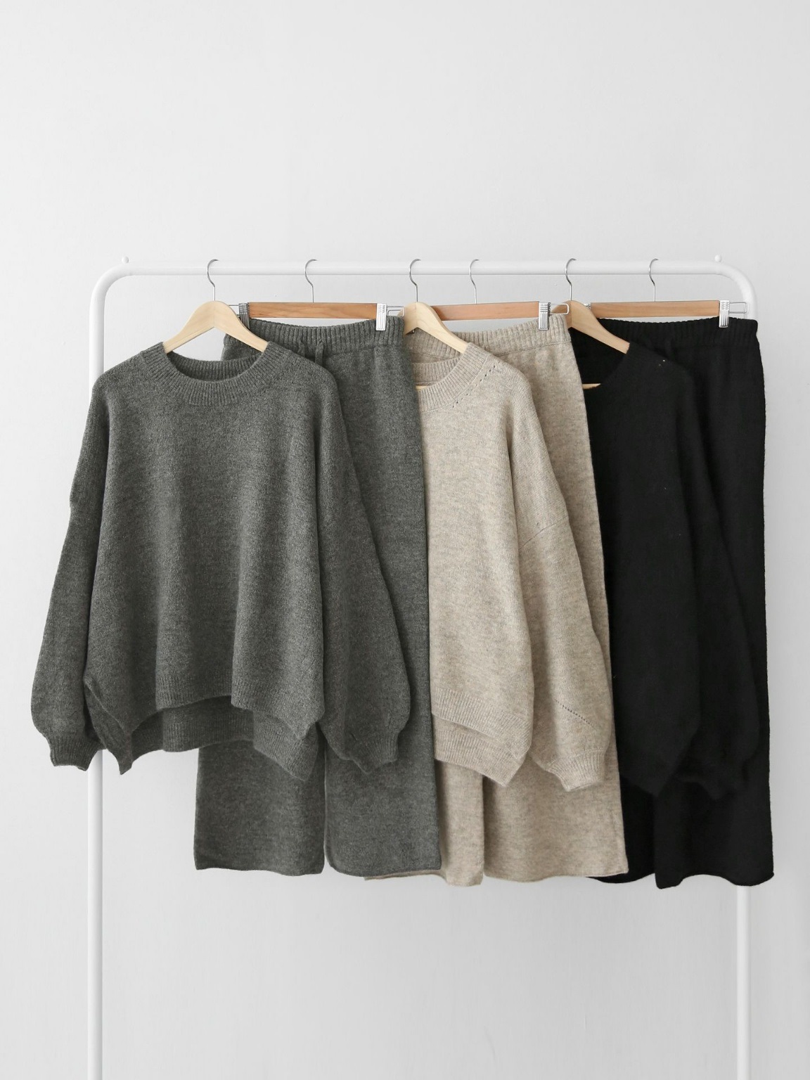 ウール混ルーズニット&ドロストパンツSET | 詳細画像2