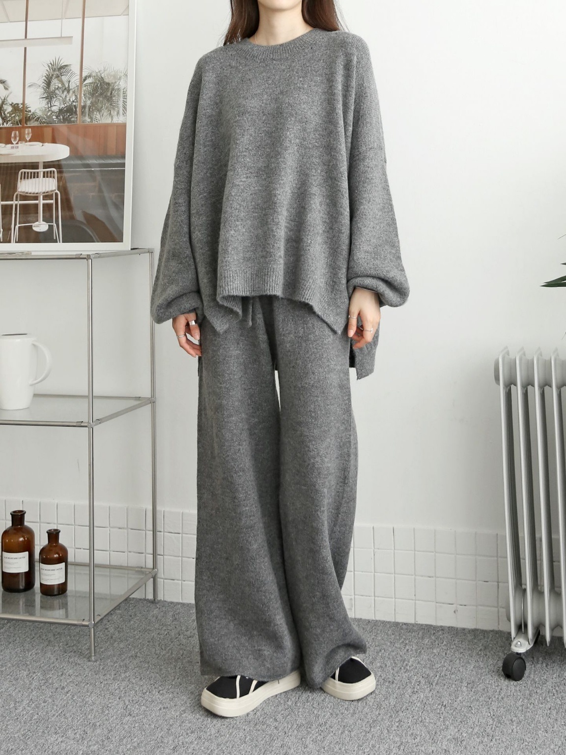 ウール混ルーズニット&ドロストパンツSET | 詳細画像4