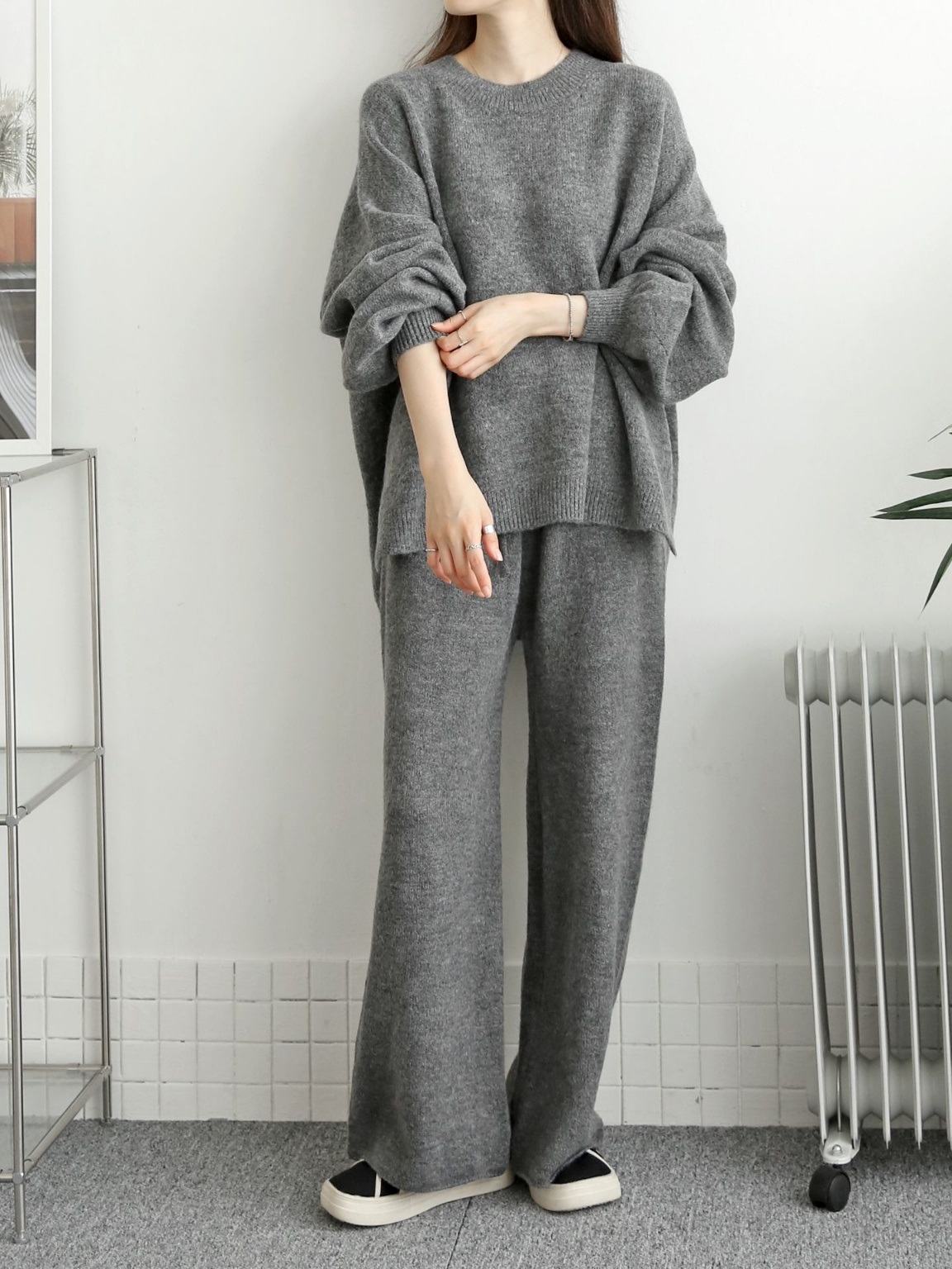 ウール混ルーズニット&ドロストパンツSET | 詳細画像7