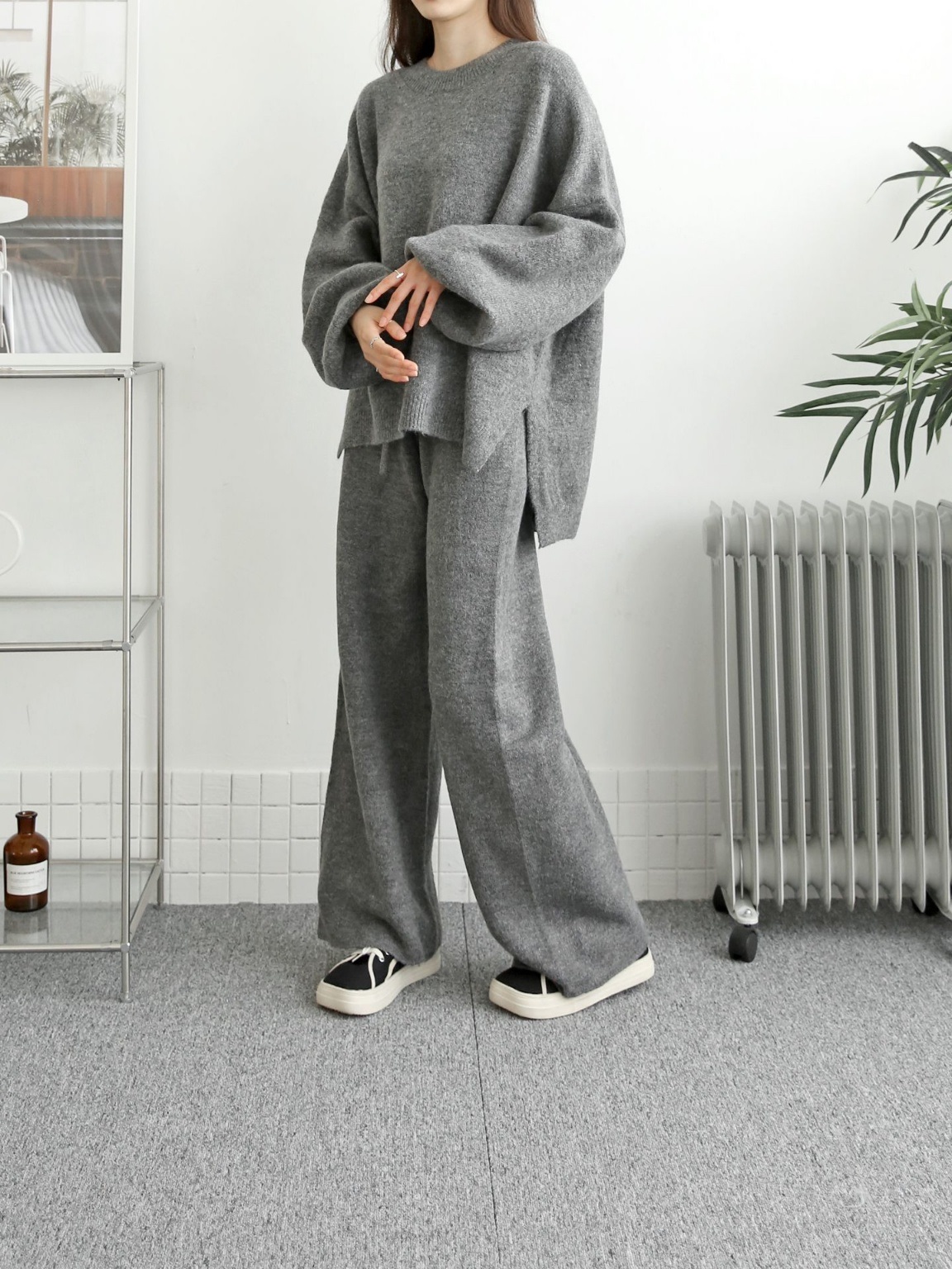 ウール混ルーズニット&ドロストパンツSET | 詳細画像9