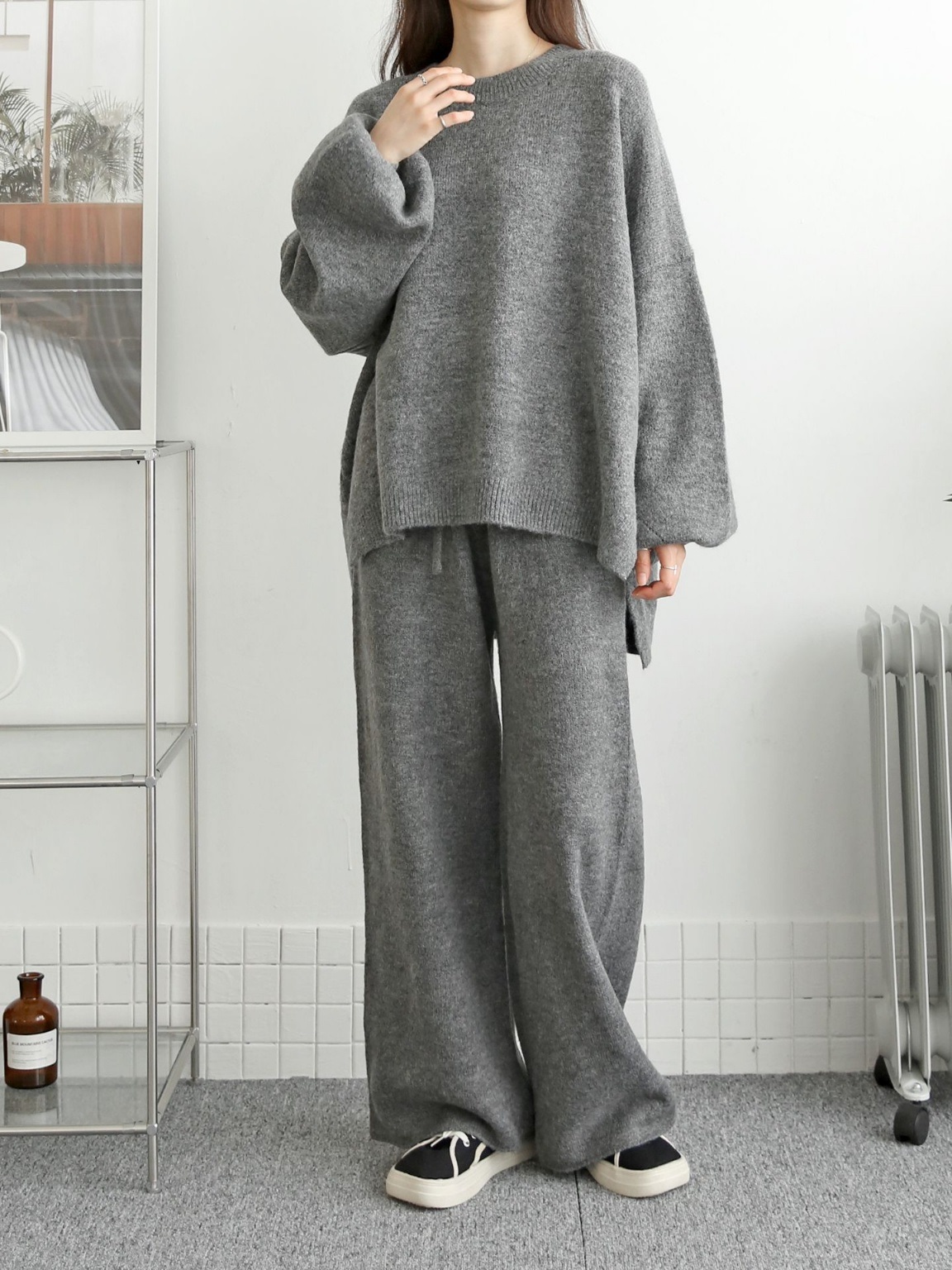 ウール混ルーズニット&ドロストパンツSET | 詳細画像11