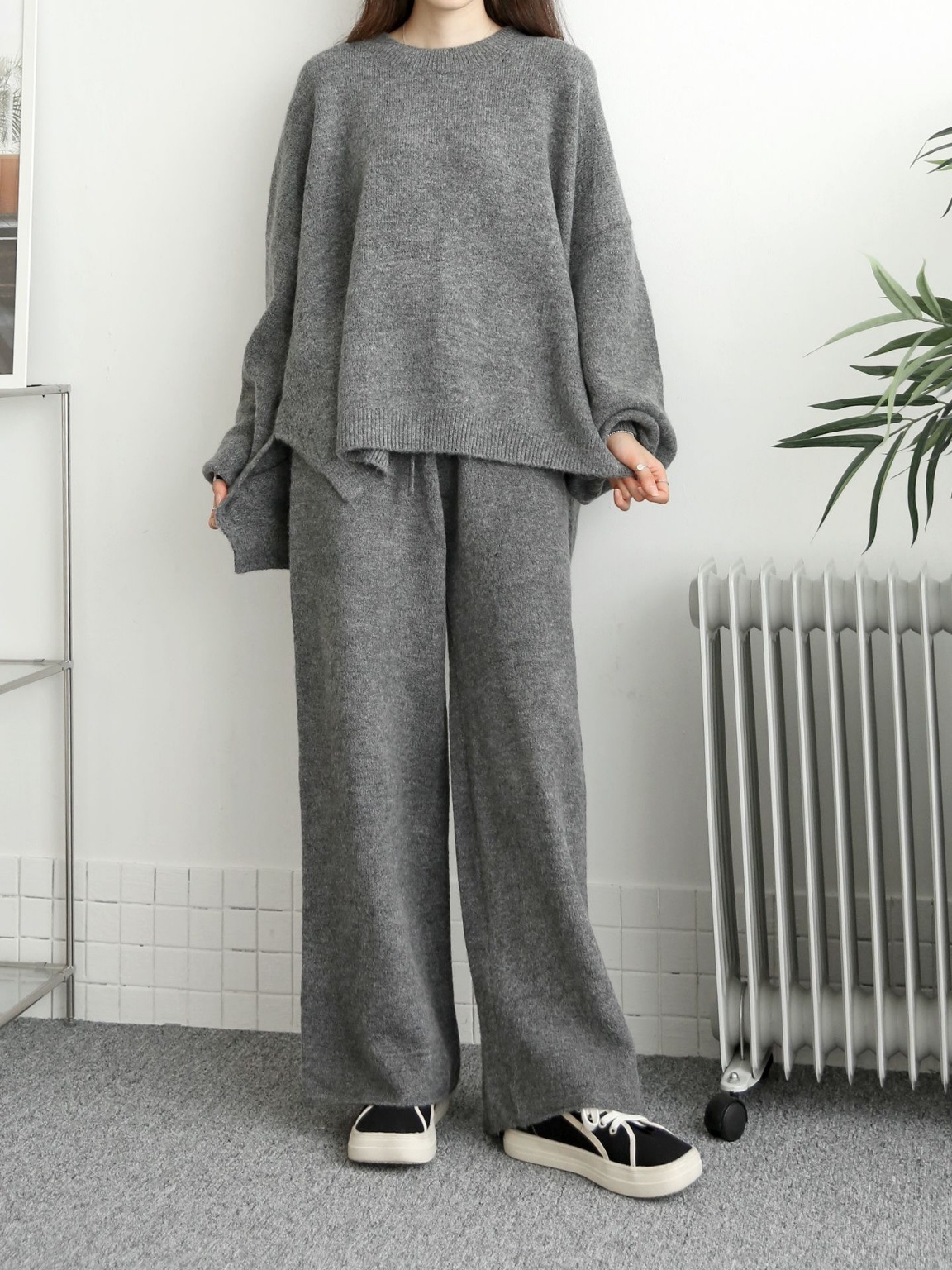 ウール混ルーズニット&ドロストパンツSET | 詳細画像12