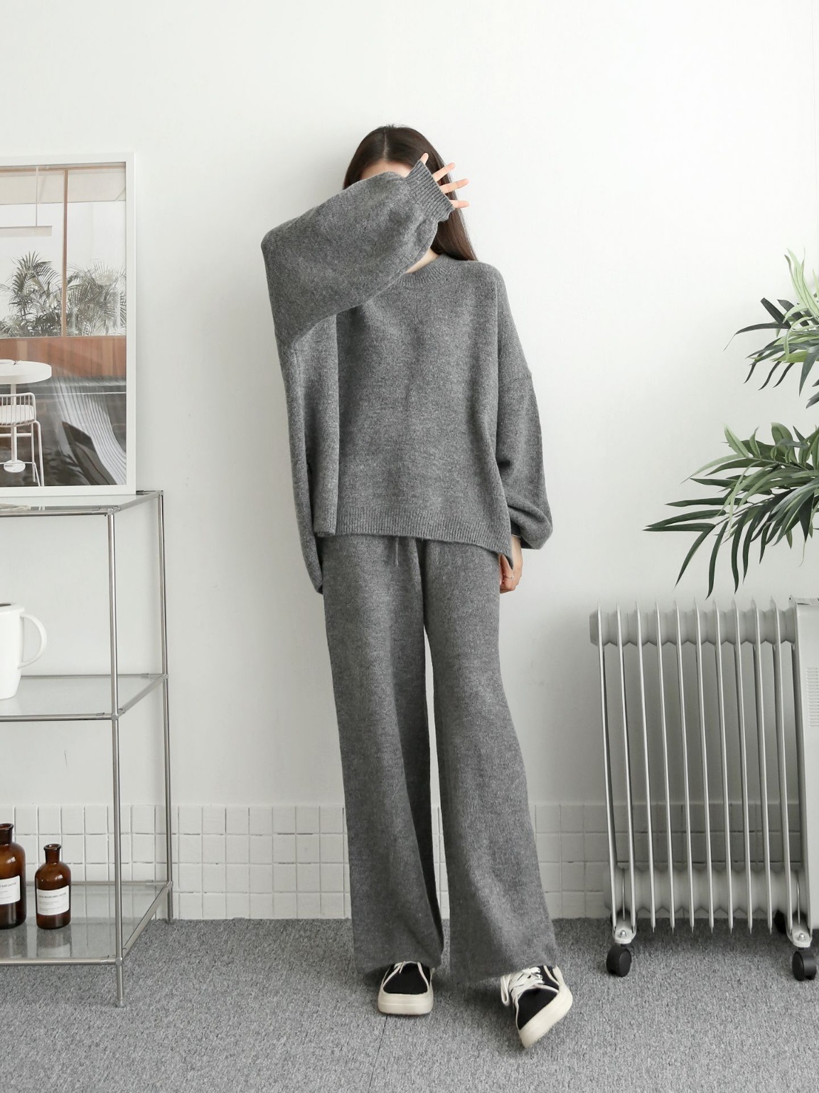 ウール混ルーズニット&ドロストパンツSET | 詳細画像13