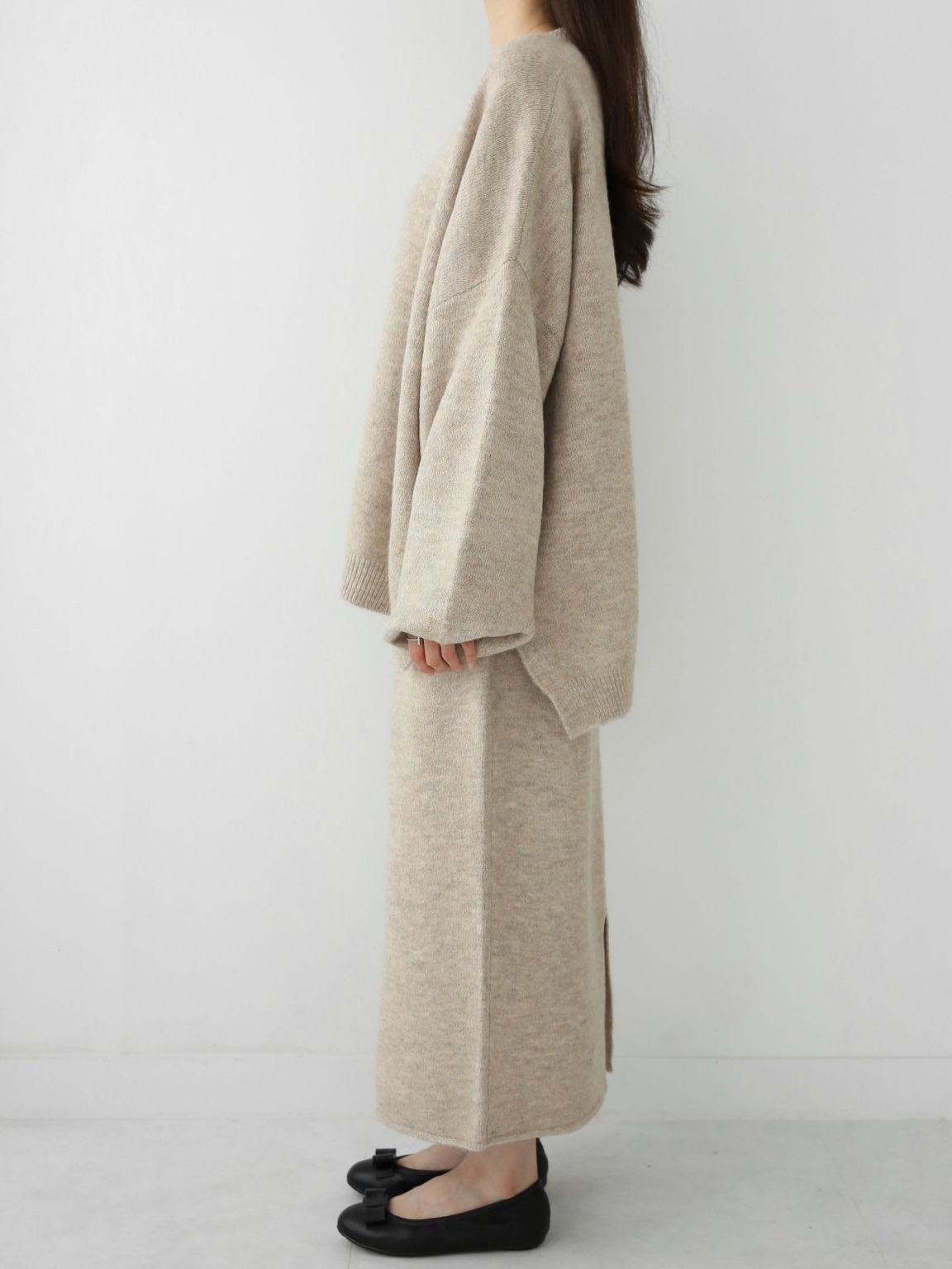 ウール混ルーズニット&ドロストスカートSET | 詳細画像10