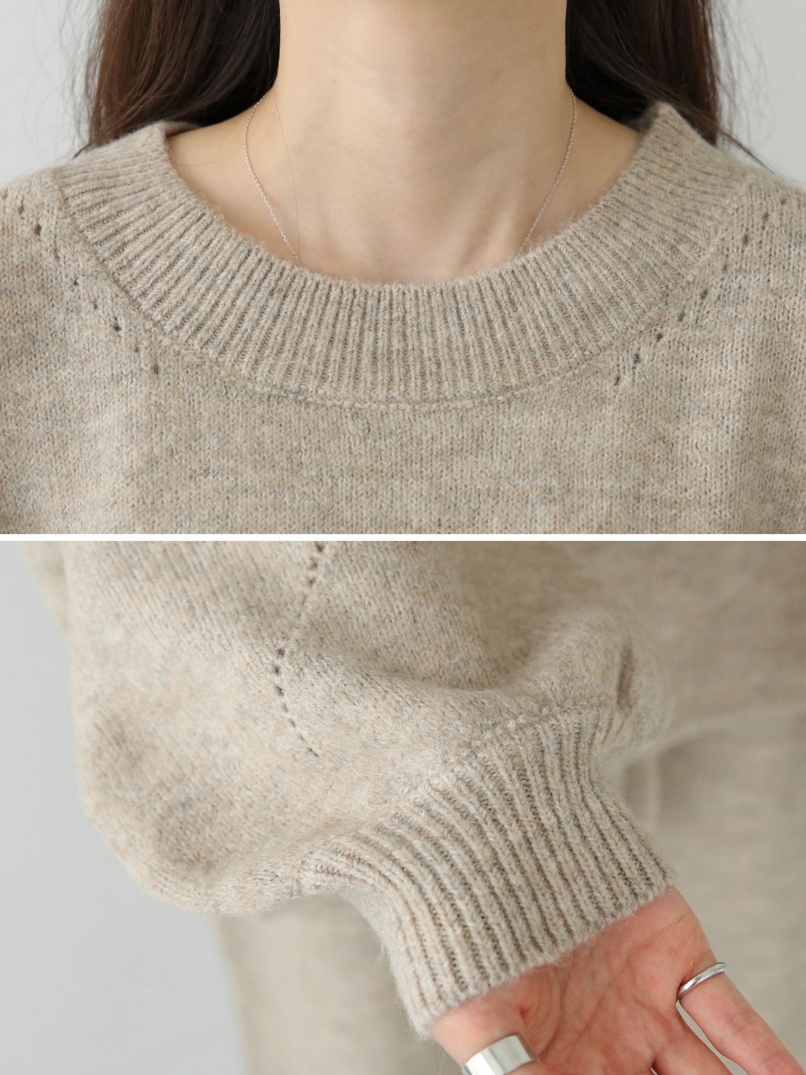 ウール混ルーズニット&ドロストスカートSET | 詳細画像16