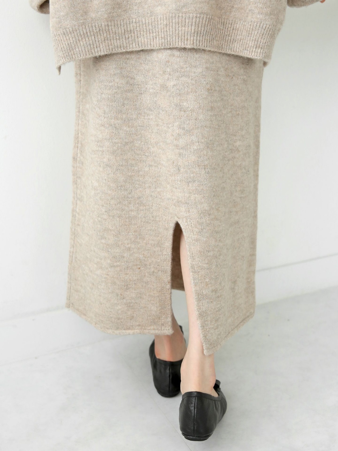 ウール混ルーズニット&ドロストスカートSET | 詳細画像17