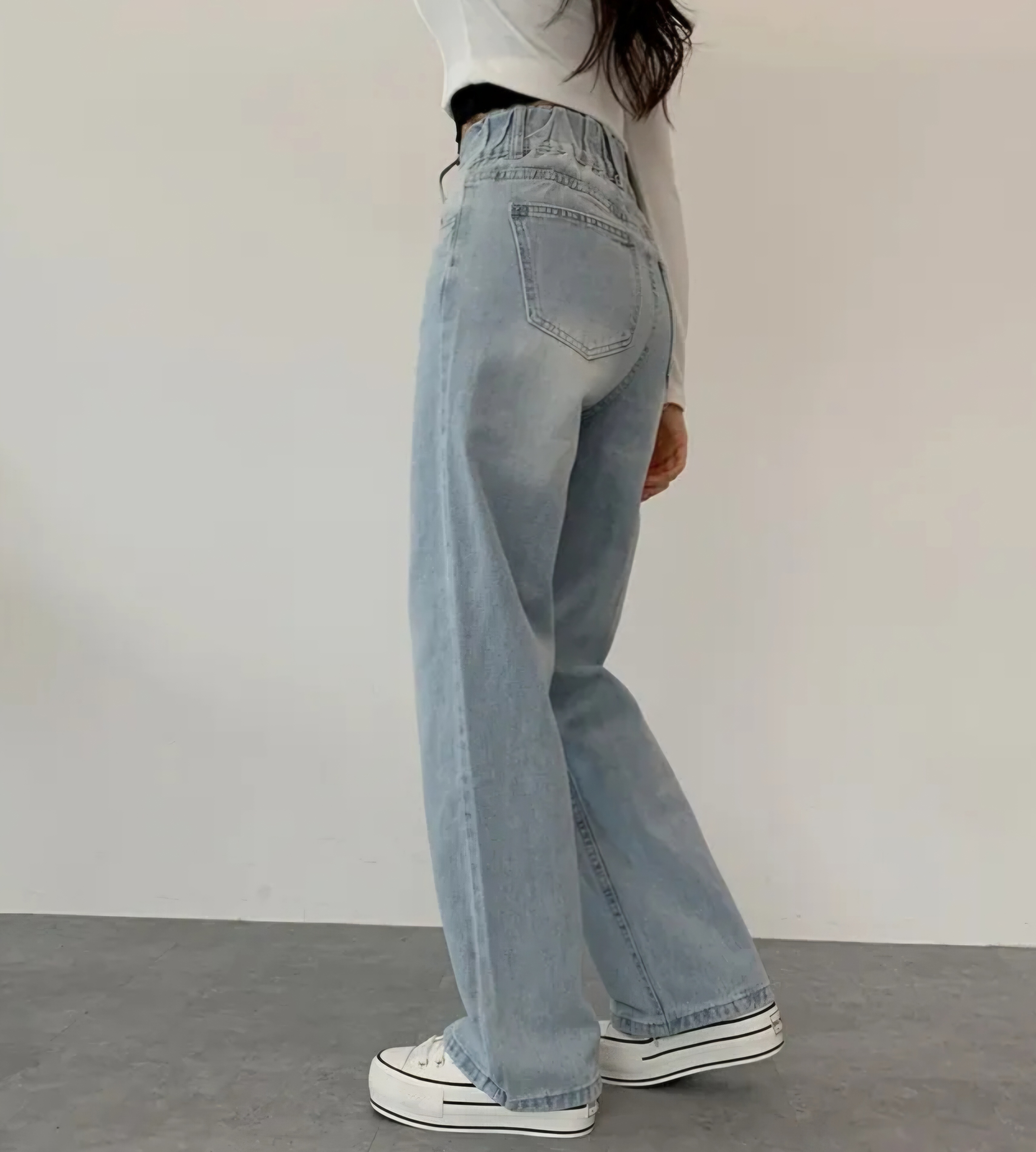 ツーボタンバックゴムデニムパンツ | 詳細画像11