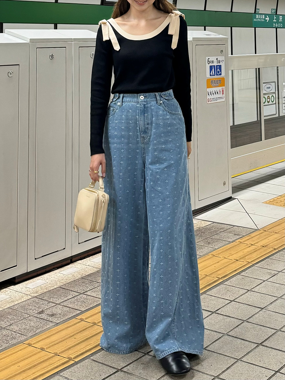 ショルダーリボン配色ニット | 詳細画像7