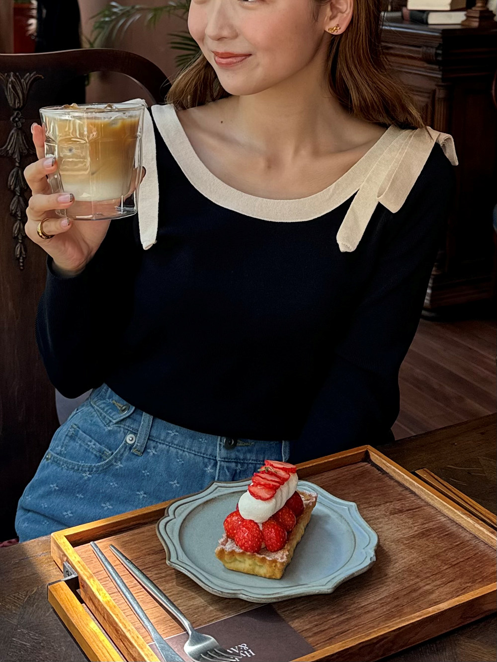 ショルダーリボン配色ニット | 詳細画像13