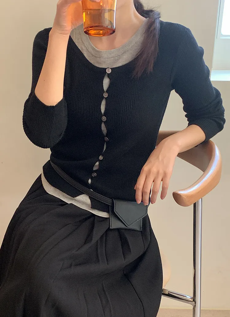 リブタンクトップ&カーディガンSET | cherrykoko | 詳細画像1