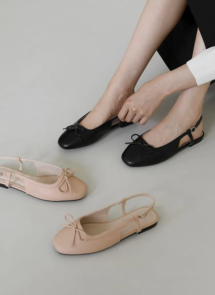 Roelynスクエア リボンスリングバックフラットシューズ(1cm) | SAPPUN | 詳細画像1