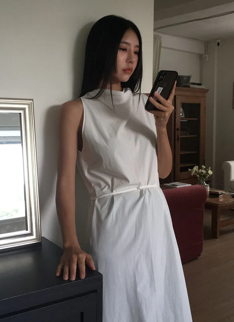 ドレープノースリマキシワンピース(white) | Unique luce | 詳細画像1