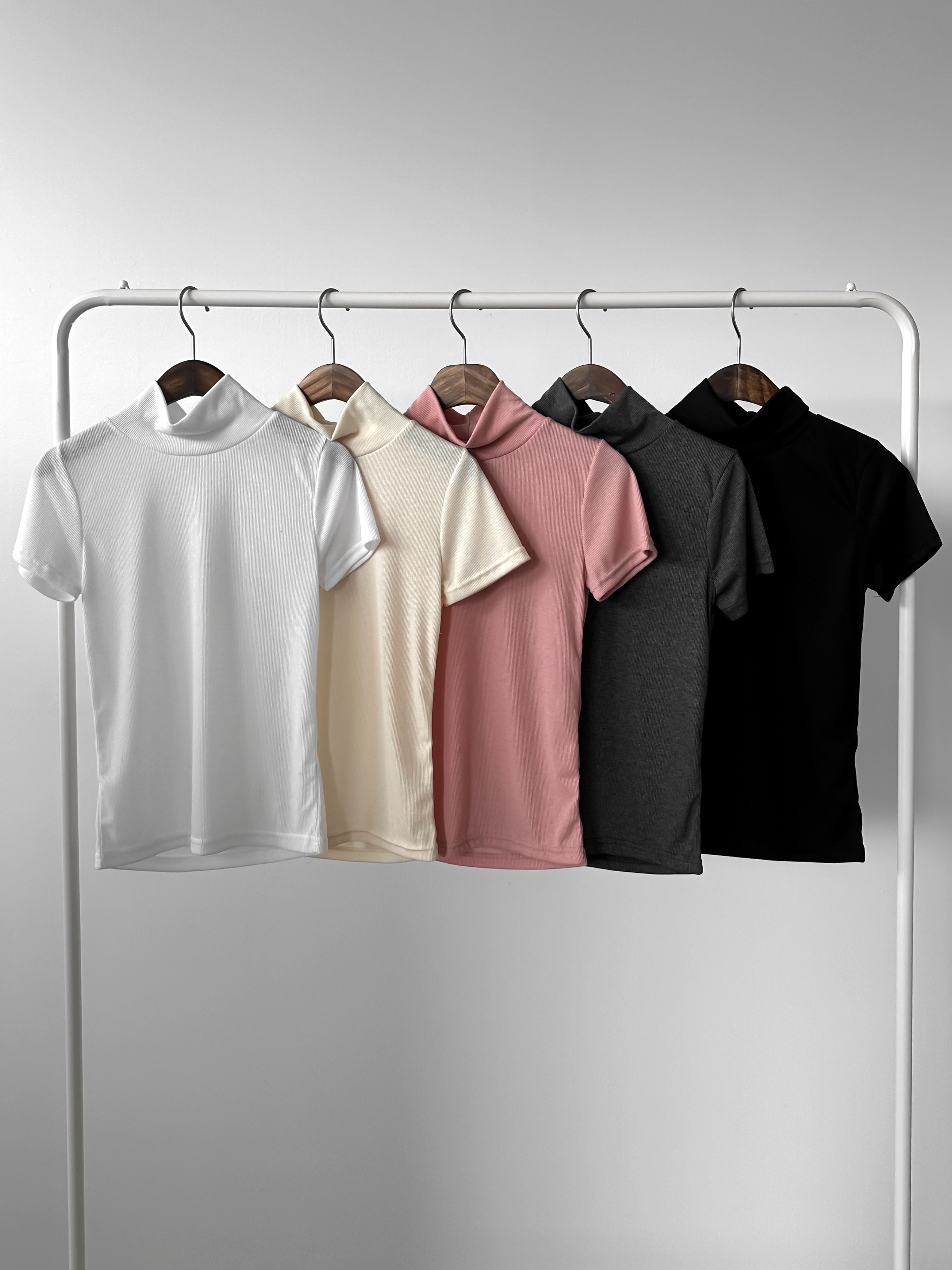 ハイネックスリムリブ半袖Tシャツ | 詳細画像2