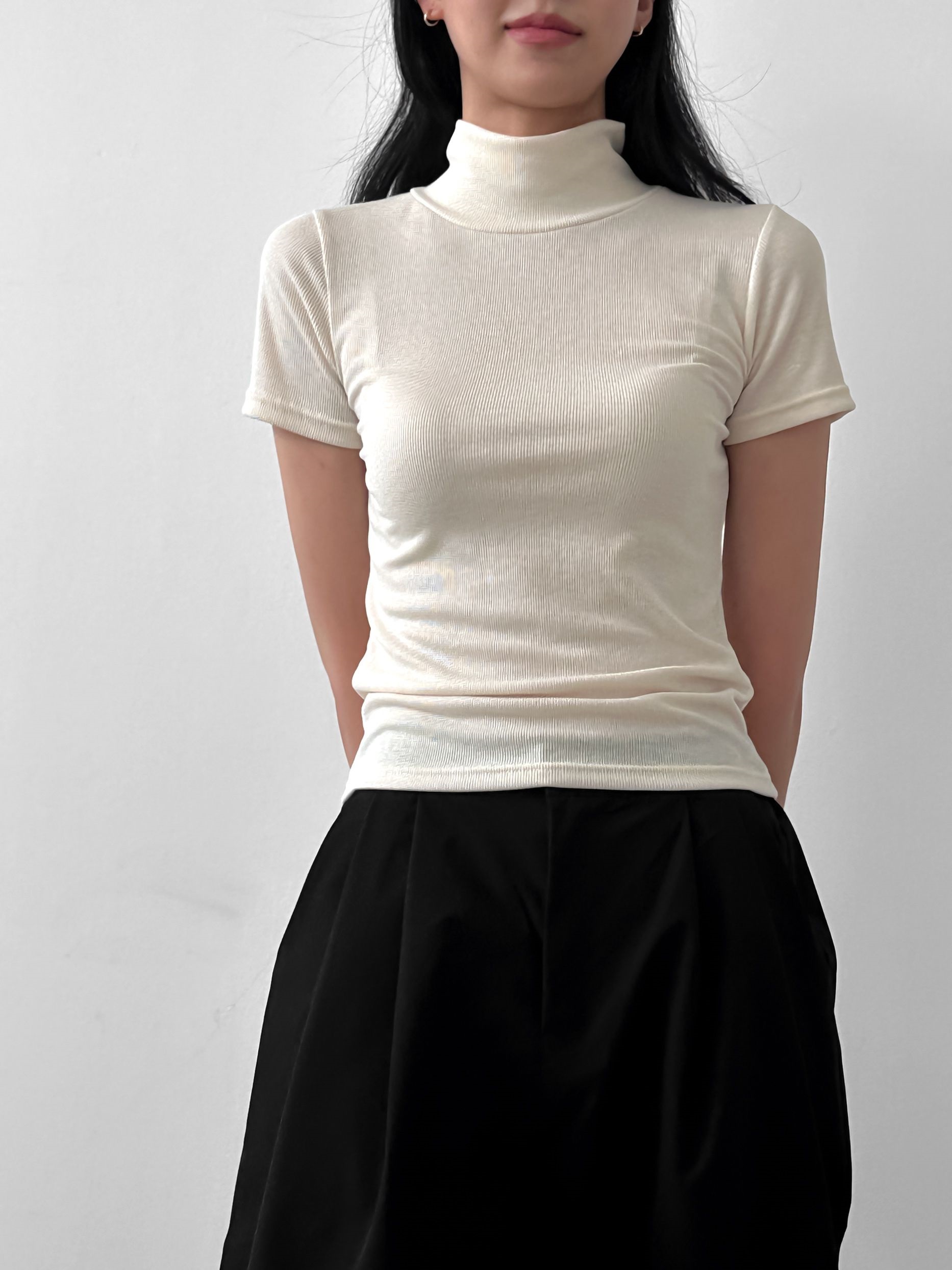 ハイネックスリムリブ半袖Tシャツ | 詳細画像17