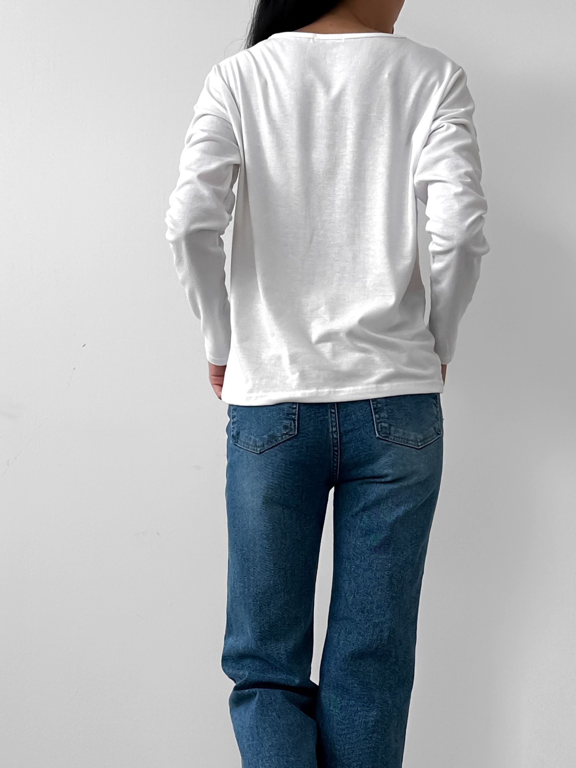 カーブVネック長袖Tシャツ | 詳細画像5