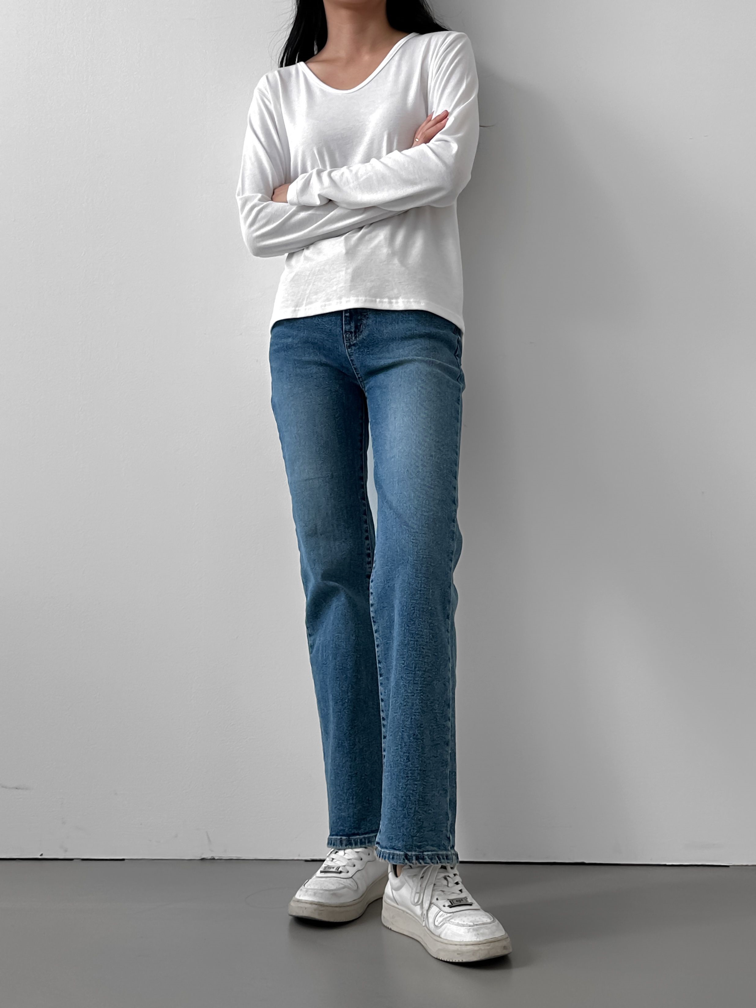 カーブVネック長袖Tシャツ | 詳細画像7