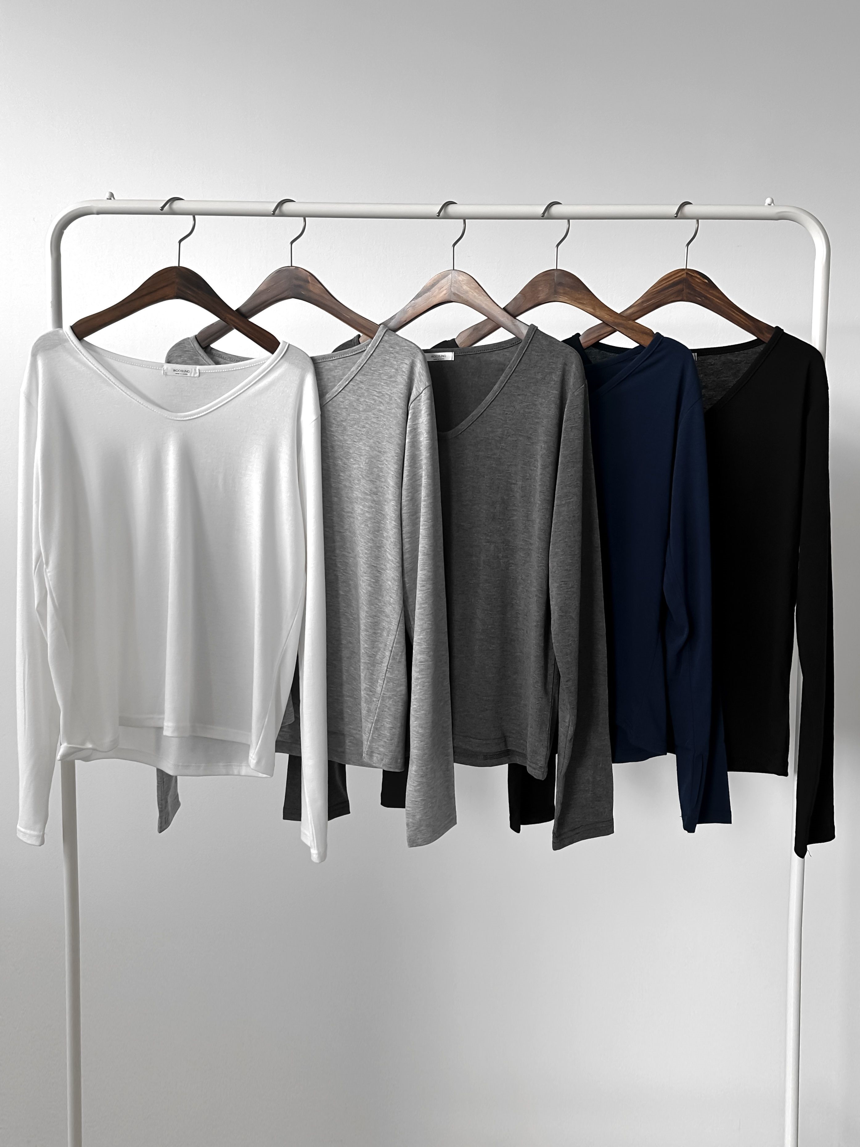 カーブVネック長袖Tシャツ | 詳細画像2