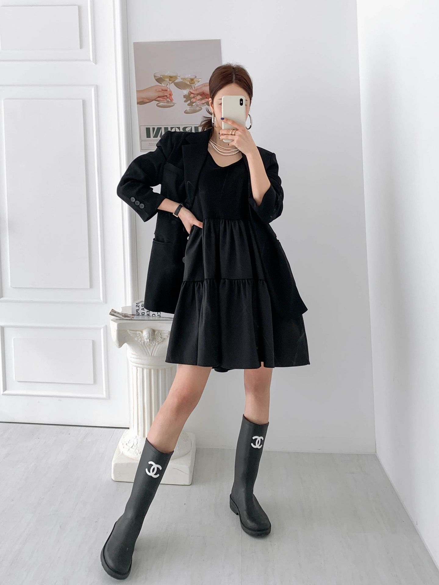 ティアードドッキングノースリワンピース(ミニ) | レディース