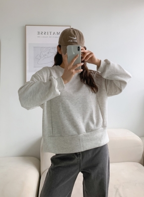 裏起毛ショルダーフリルスウェット | レディースファッション通販 - DHOLIC