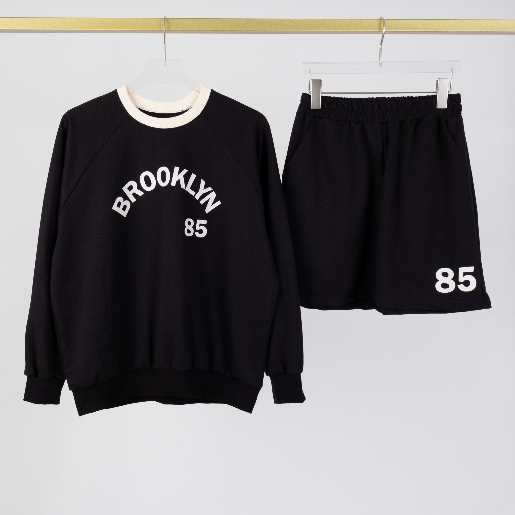 BROOKLYN配色ラグランスウェット&ハーフパンツSET | 詳細画像21