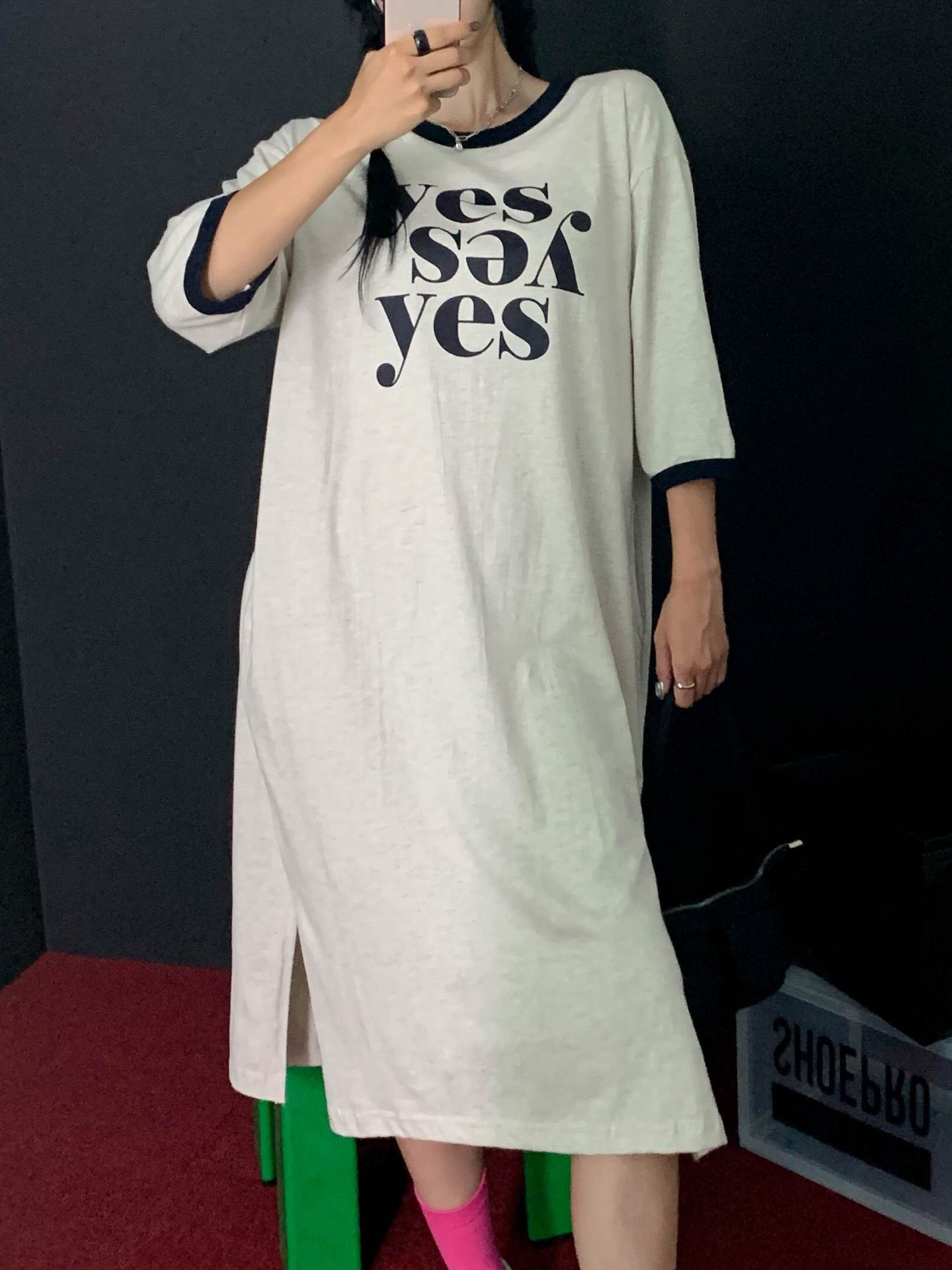 yesロゴリンガー半袖Tシャツワンピース | 詳細画像3