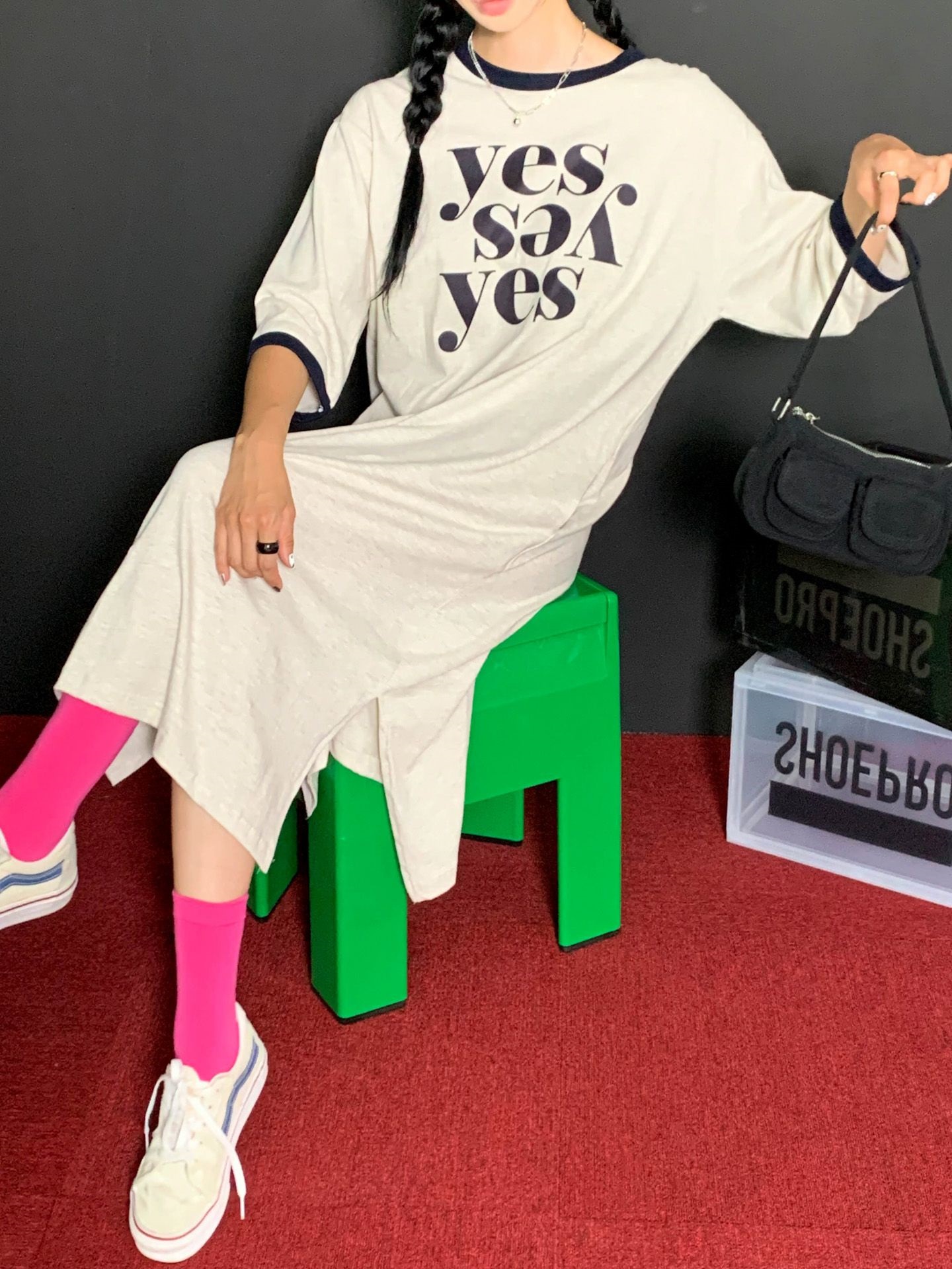 yesロゴリンガー半袖Tシャツワンピース | 詳細画像17