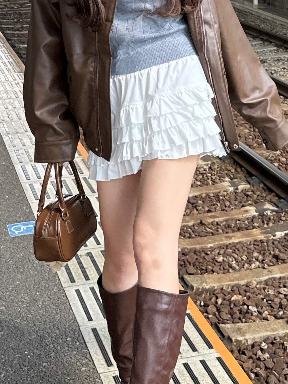 パンツ裏地シャーリングティアードスカート | 詳細画像2