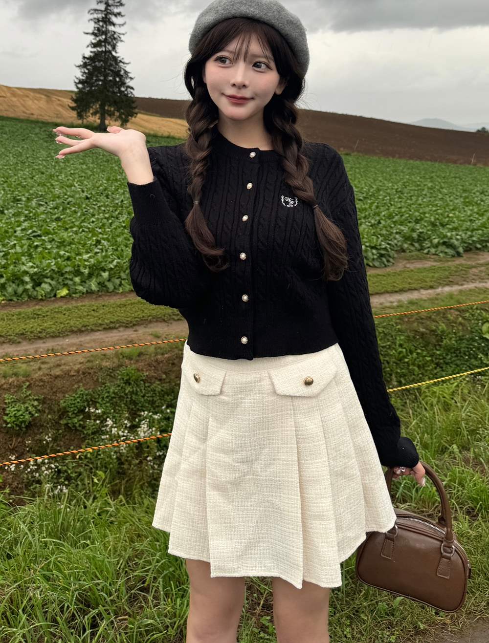 パンツ裏地ツイードプリーツスカート | 詳細画像8