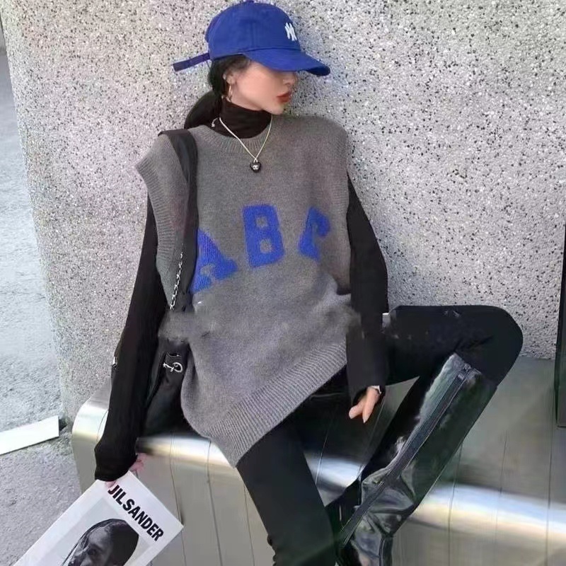 ABCロゴボクシーニットベスト | 詳細画像4