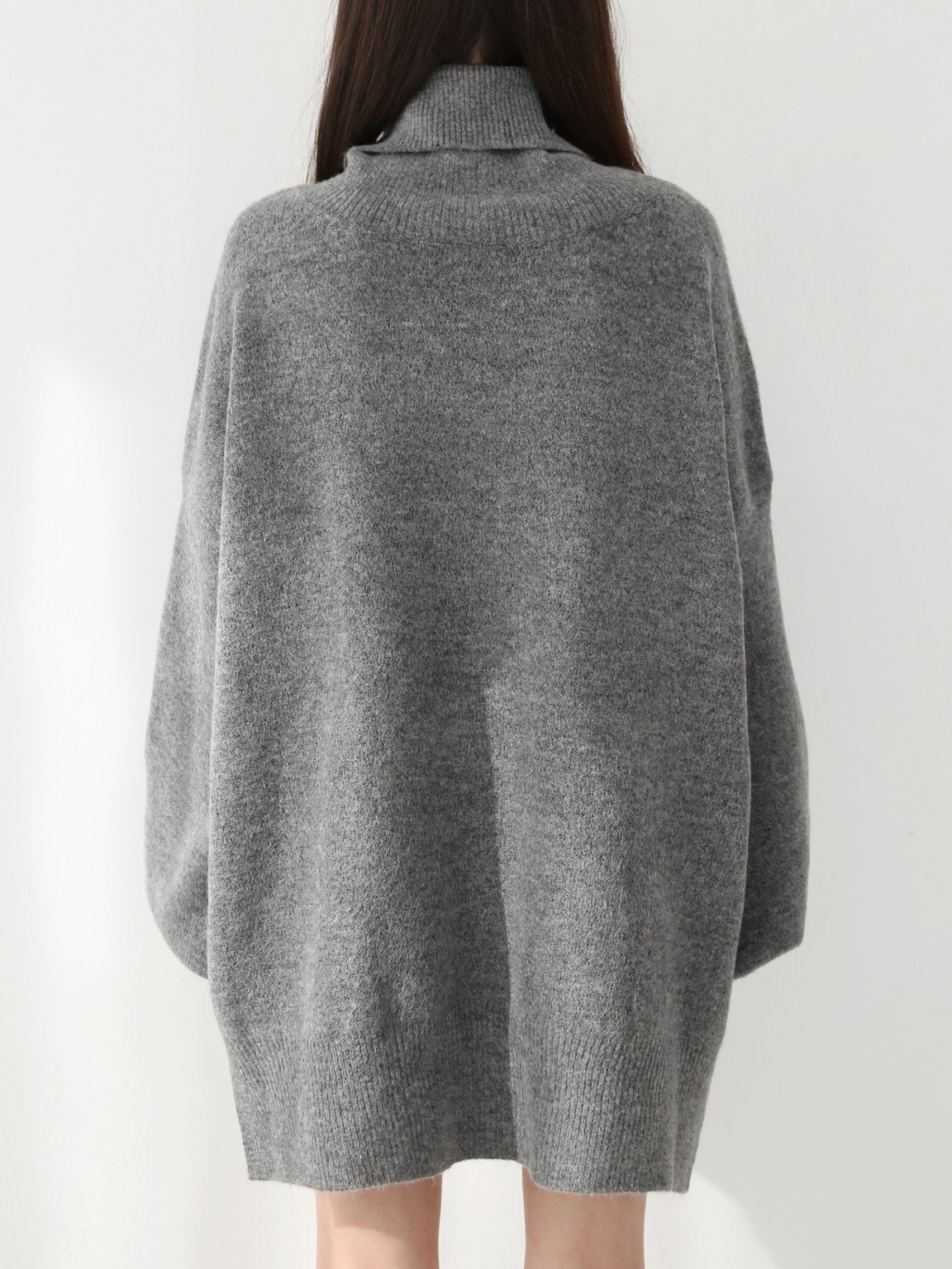 ウール混オフタートルスリットミニワンピース | 詳細画像19