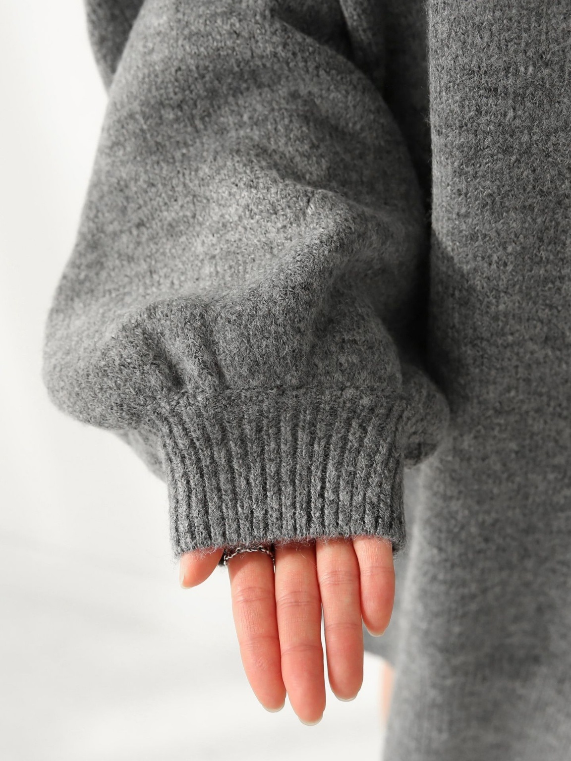 ウール混オフタートルスリットミニワンピース | 詳細画像21