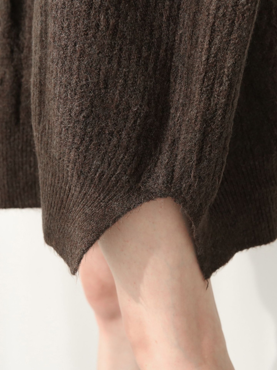 ウール混オフタートルスリットケーブルミニワンピース | 詳細画像19