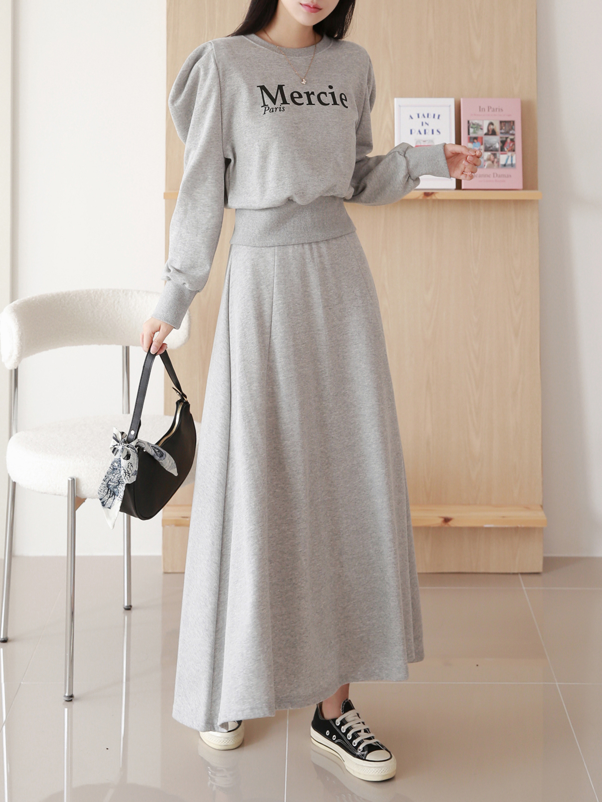 Mercieパフスウェット&フレアスカートSET | 詳細画像6