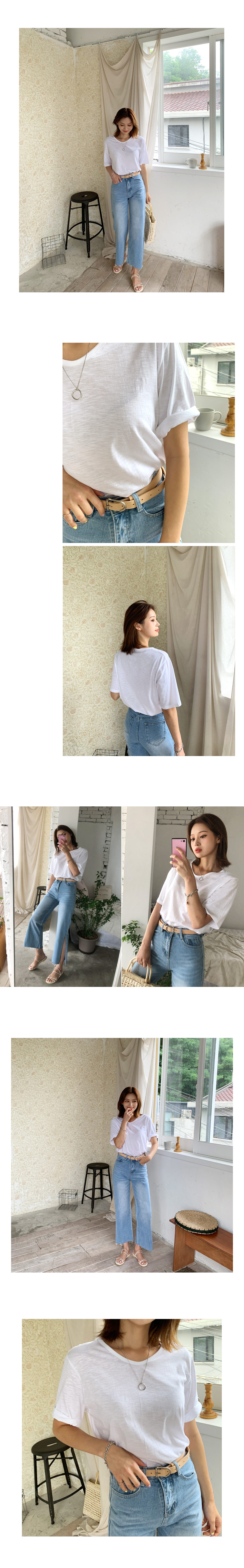 コットンUネック半袖Tシャツ・全3色 | 詳細画像3