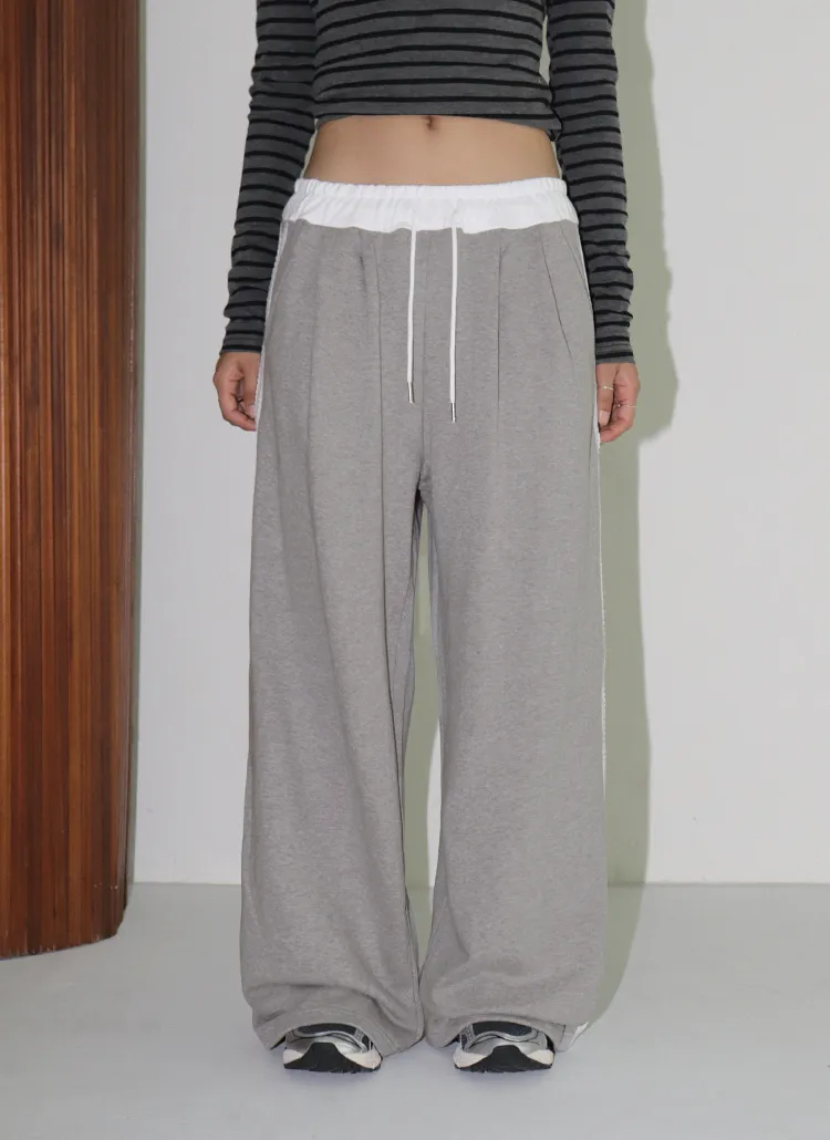 配色ドロストレースラインスウェットパンツ | WONDERWONDER | 詳細画像1