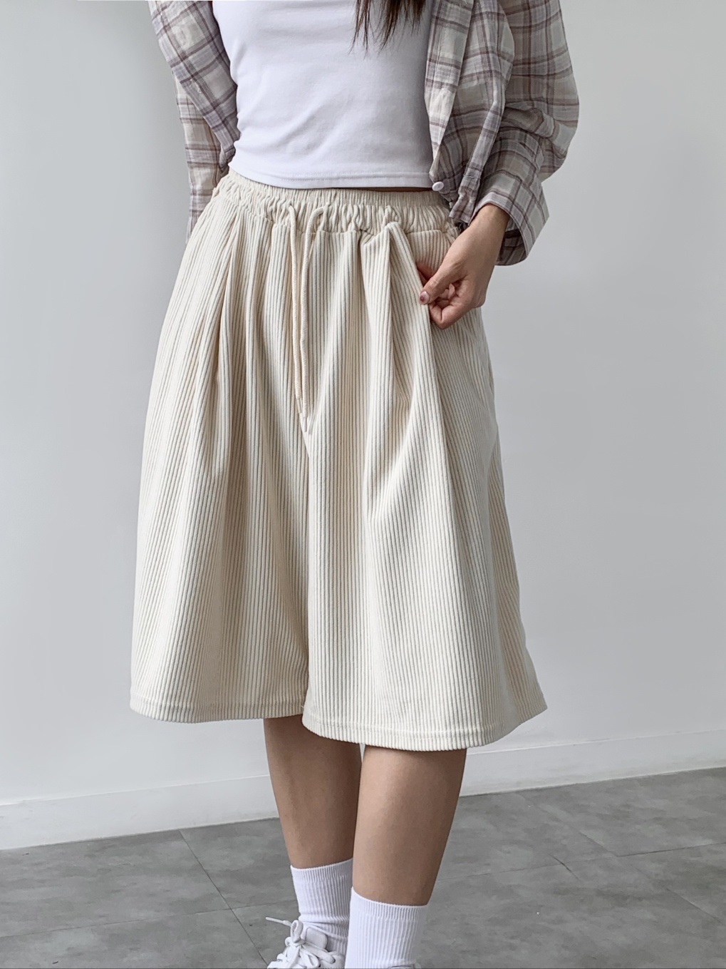 ドロストコーデュロイハーフパンツ | 詳細画像3