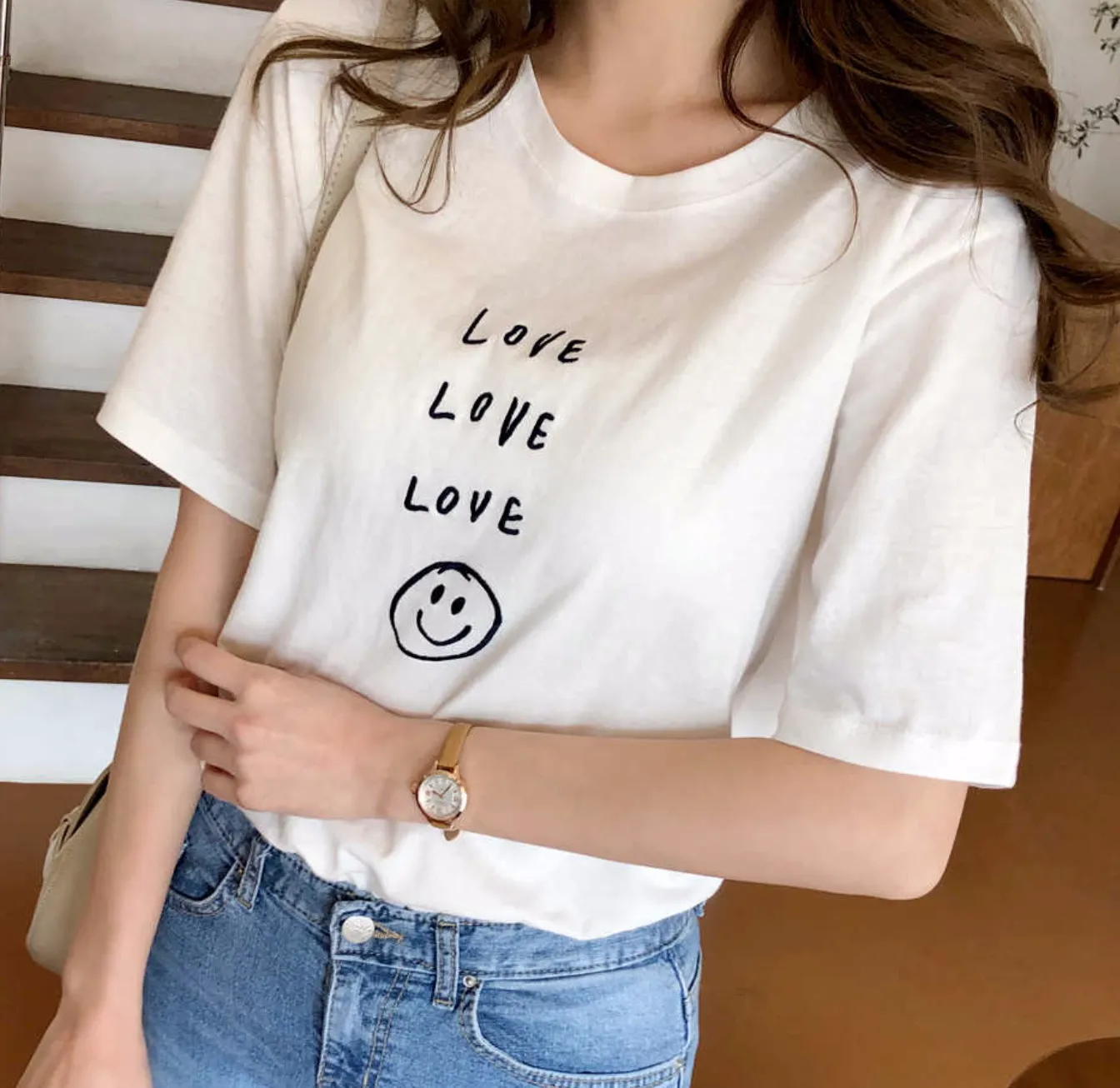 LOVEスマイル半袖Tシャツ | 詳細画像1