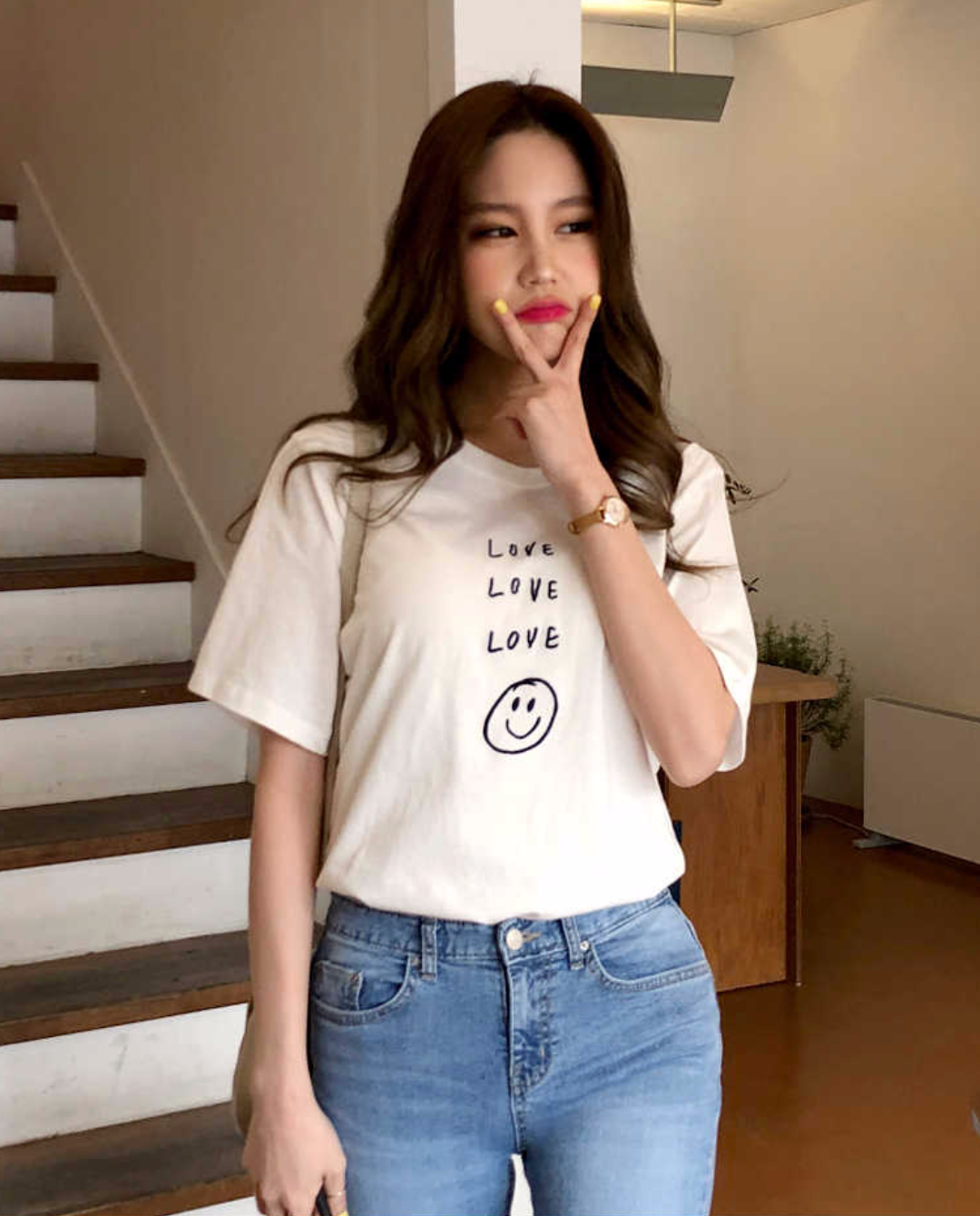 LOVEスマイル半袖Tシャツ | 詳細画像2