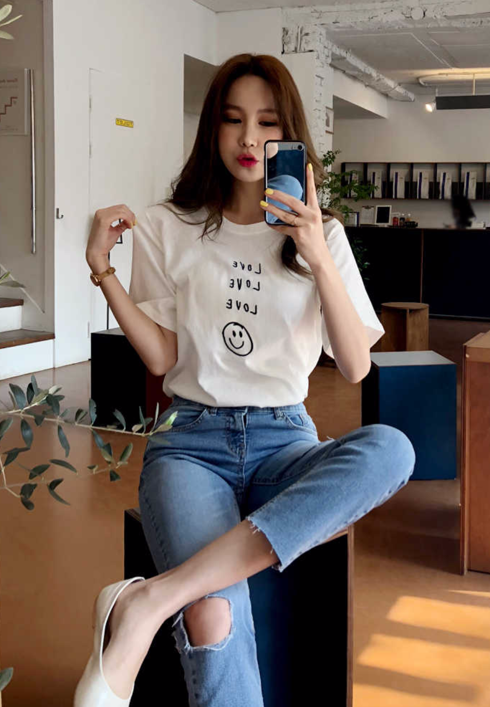 LOVEスマイル半袖Tシャツ | 詳細画像7